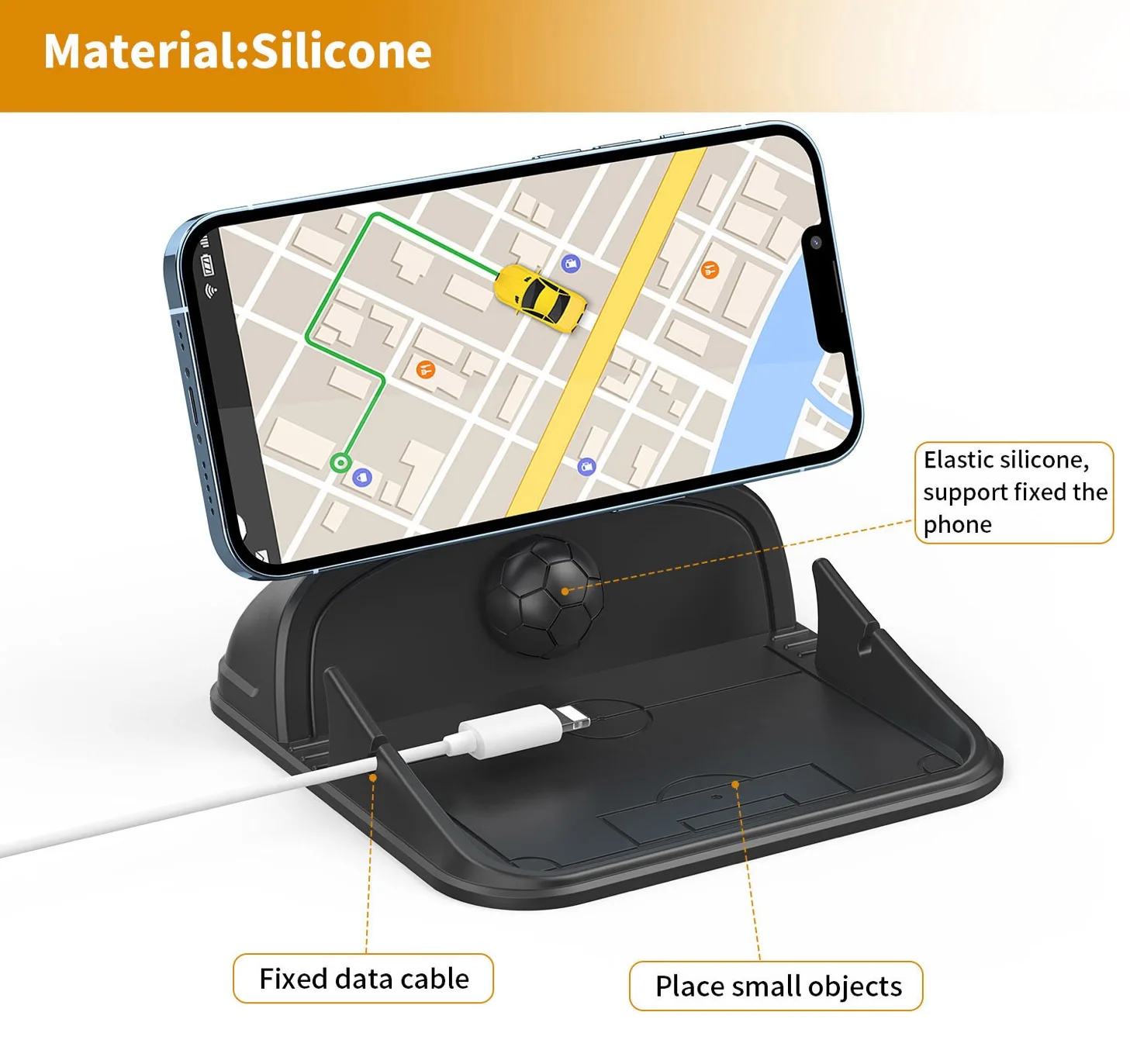 Car Phone Holder Anti-slip Car Silicone Holder Mat Pad Dashboard Stand Mount For Phone GPS Bracket For IPhone Samsung Xiaomi