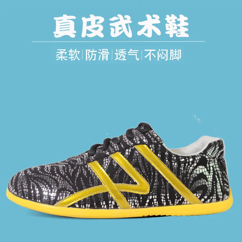 Chinese Men Unisex Tai Chi Martial Arts Shoes Leather Training Casual Workout Sneakers Taekwondo Wushu Karate Wing Chun Shoes