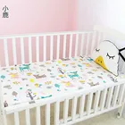 Простыня для новорожденных, дышащая простыня для мальчиков, наматрасник с мультяшным рисунком, постельное белье для малышей, размер 120*65 см