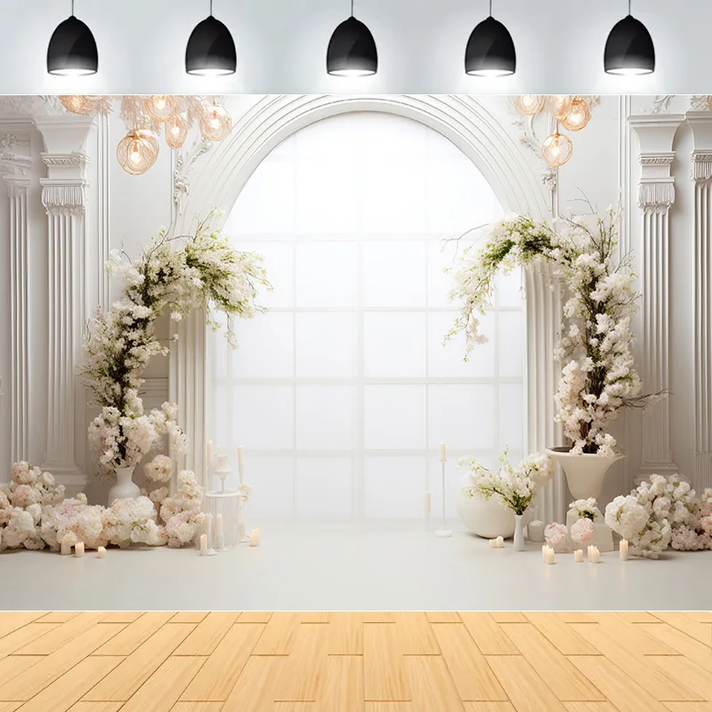 Фон для фотосъемки с цветочным венком