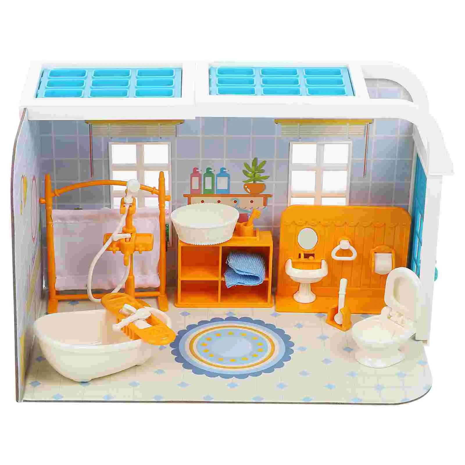 

1 Set Mini House Bathroom Props Micro Decoration Doll Collection Accessories