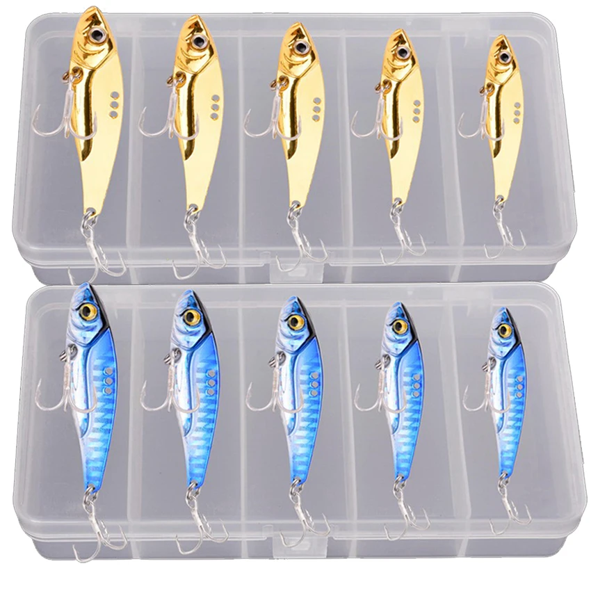 

5pcs mix VIB Fishing Lure 7-25g Artificial Blade Metal Sinking Spinner Vibration Bait Swimbait Pesca for Bass Pike Perch Tackle