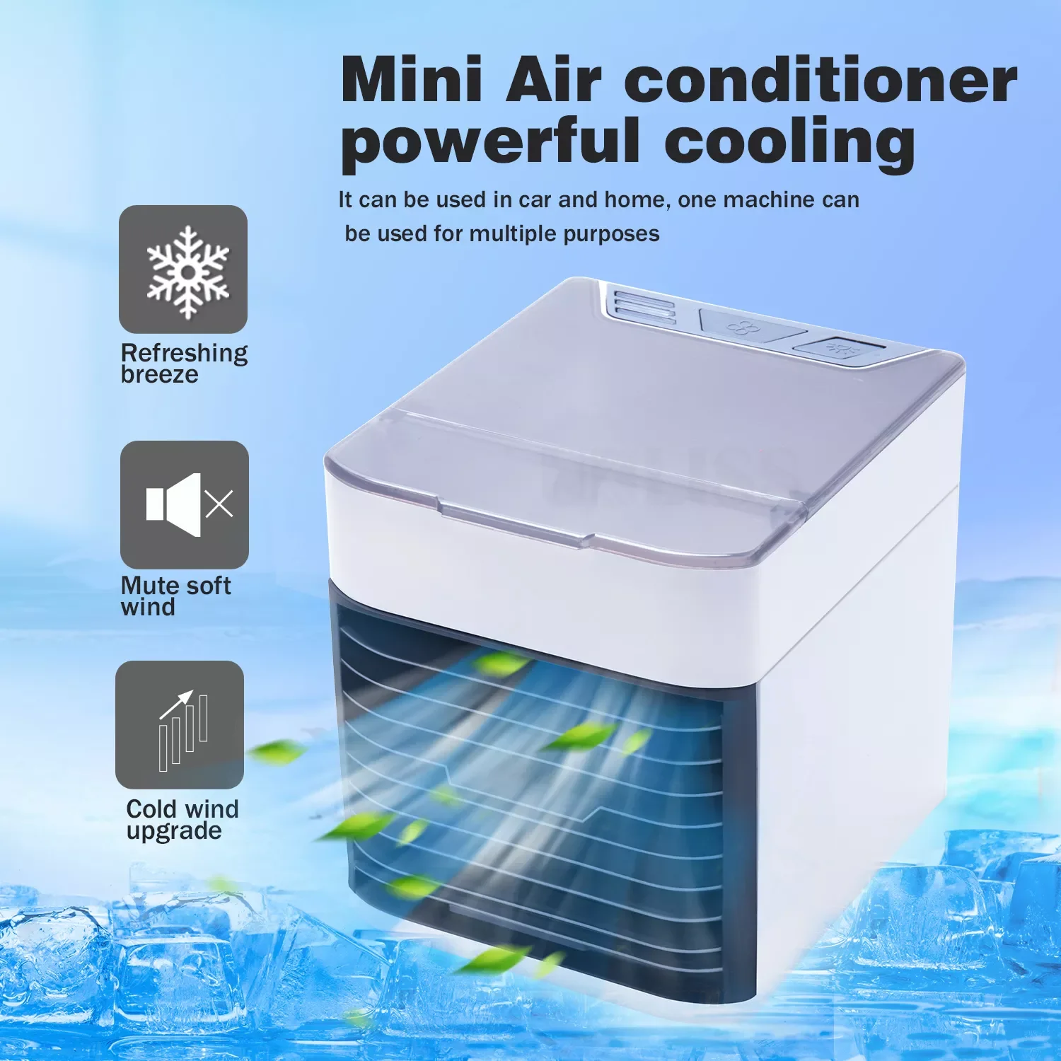 

NEW2023 Mini Air Conditioner Air Cooler Fan Water Cooling Fan Humidifier for Bedroom Office Desktop USB Air Conditioning Fan