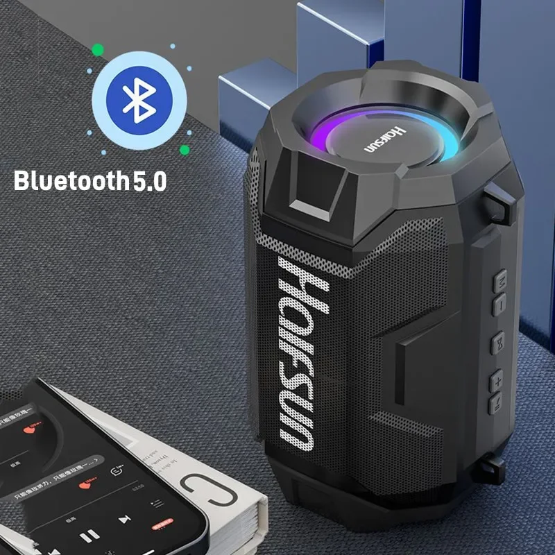 Портативный водонепроницаемый Bluetooth-динамик высокой мощности 30 Вт RGB с цветным