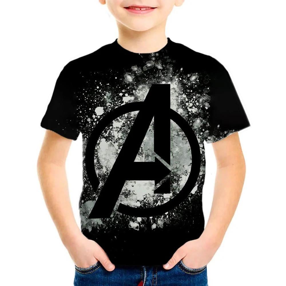 

Marvel- Avengers Boys T-shirts Cool Captain America/Thor Hero 3D Printed Baby Casual Top For Summer New 3-14Y Ave ngers Clothing