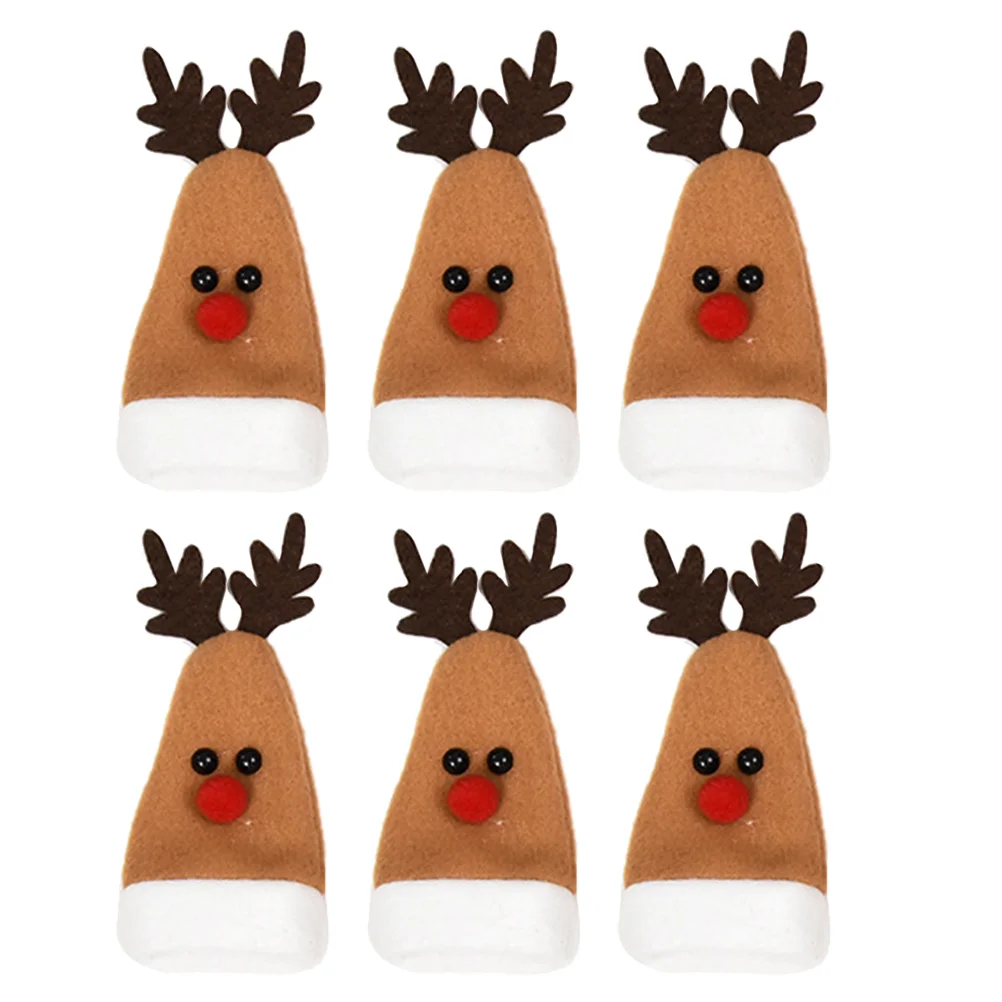 

Party Home Office Kitchen for Deer Bottle Cover Creative Bottle Plug Cover Christmas Bottle Plug 6pcs