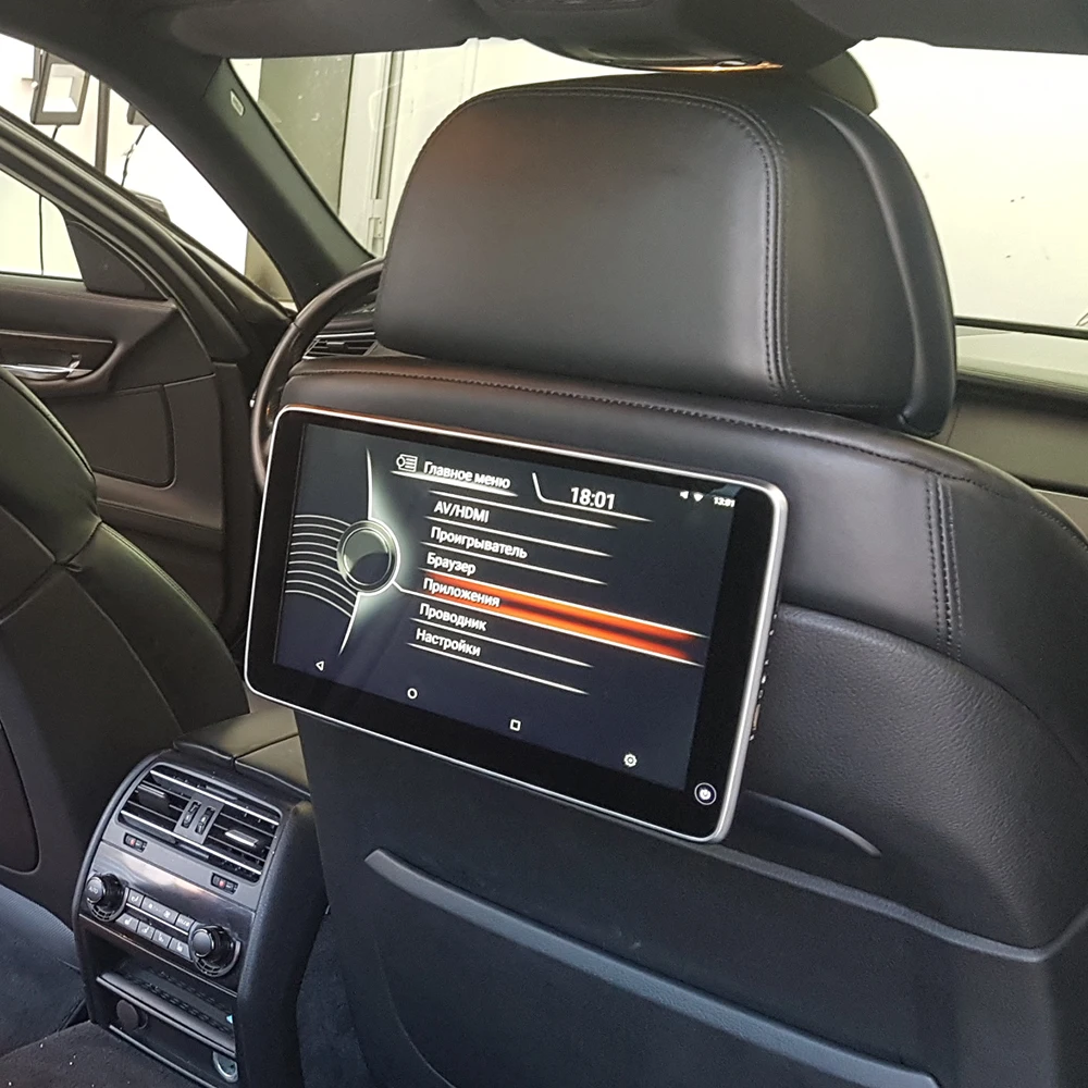 2023 New Car Video Rear Entertainment Headrest TV LCD Screen For BMW Series 5 7 X5 X6 GT G30 G12 G05 F07 F10 F11 F02 F85 F15 F16