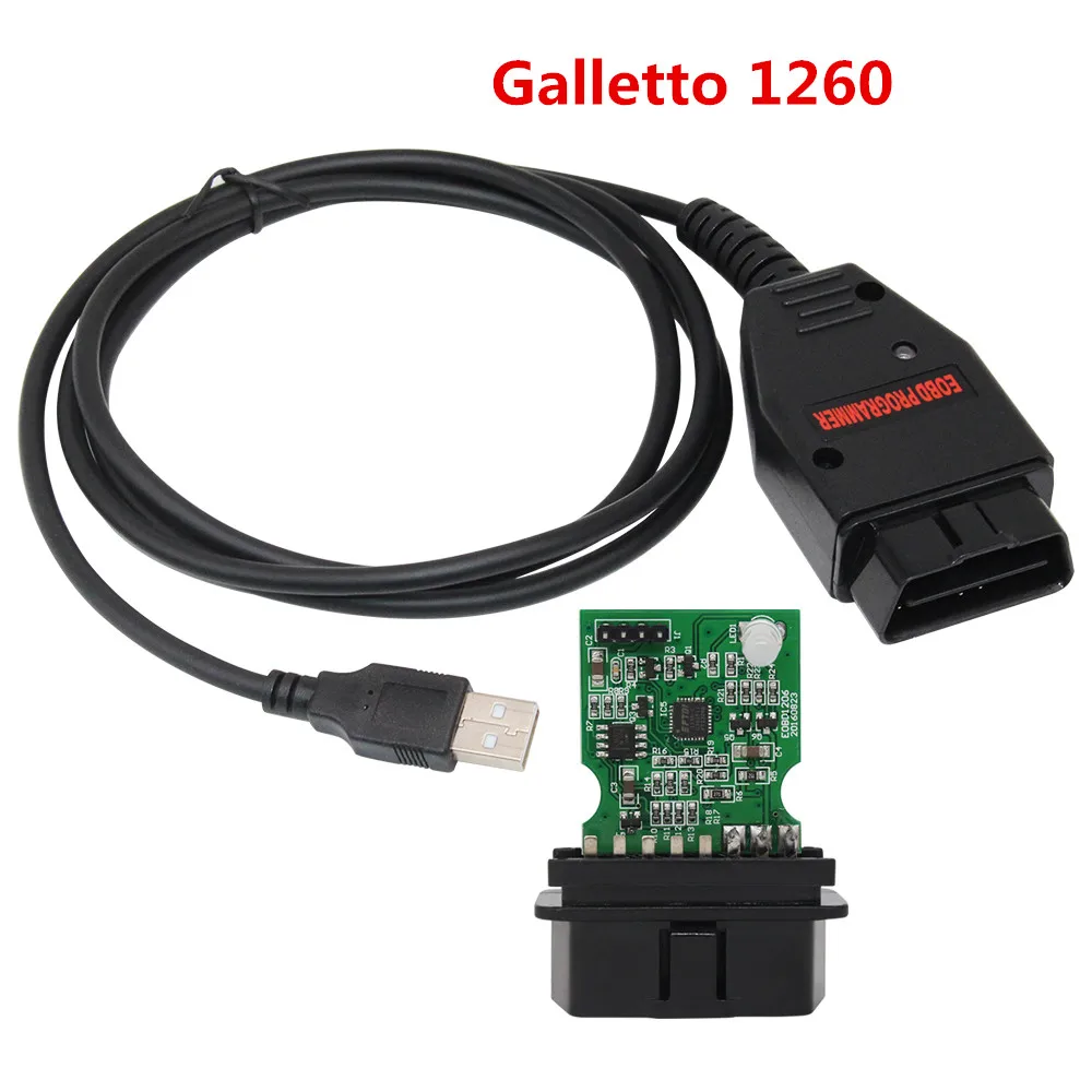 

Galletto 1260 FTDI FT232RQ RL EOBD ECU Programmer Read Write Car ECU Flasher Works For Multi-Car OBDII Diagnostic Multi-Language