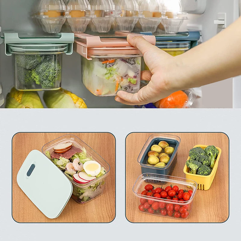

Fridge Organizer Storage Box Refrigerator Drawer Plastic Storage Container Shelf Fruit Egg Food Storage Box Kitchen Accessories