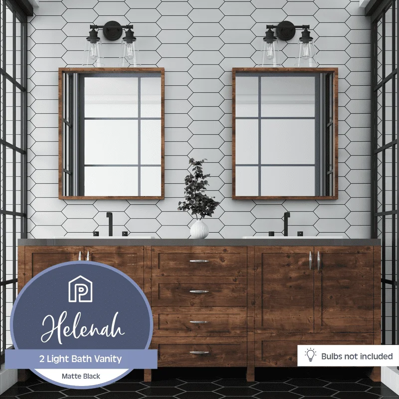 

Two Light Vanity in Matte Black