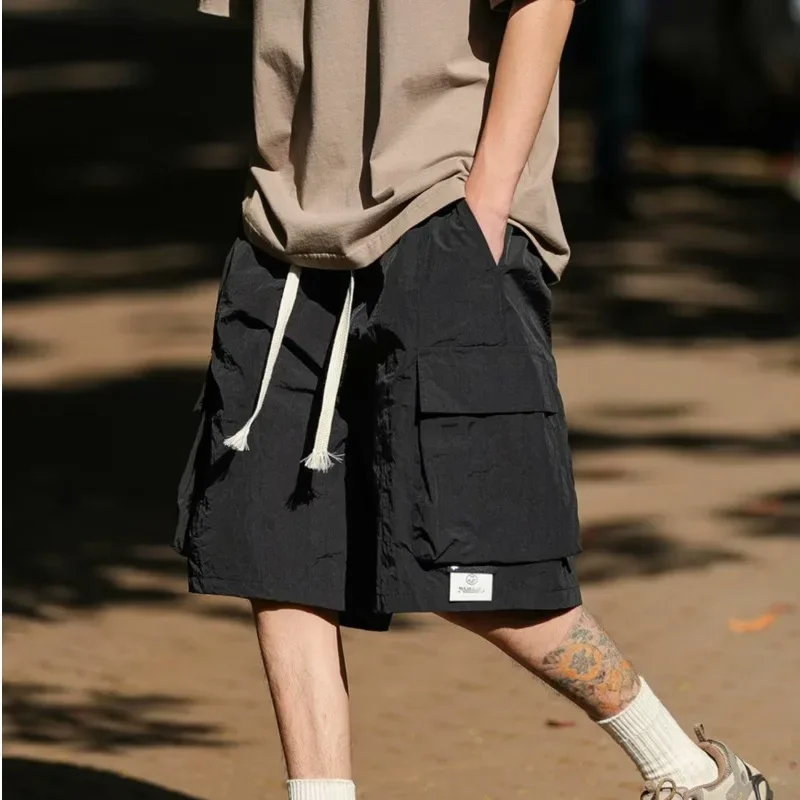 Японские винтажные мужские шорты в американском стиле хип-хоп модные свободные