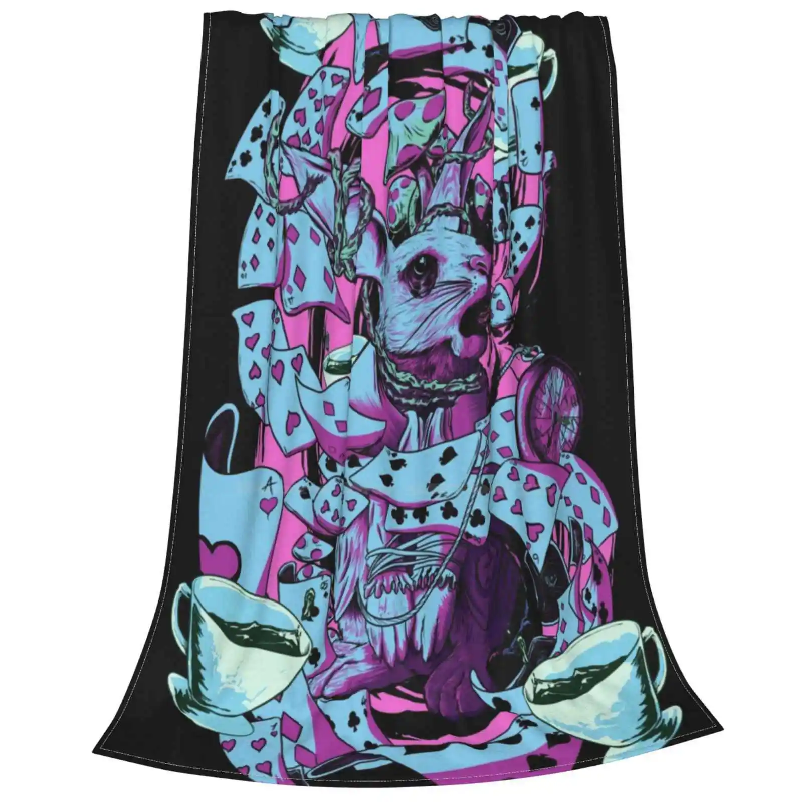 Белый кролик новый принт новинка модное мягкое теплое одеяло белый кролик-это