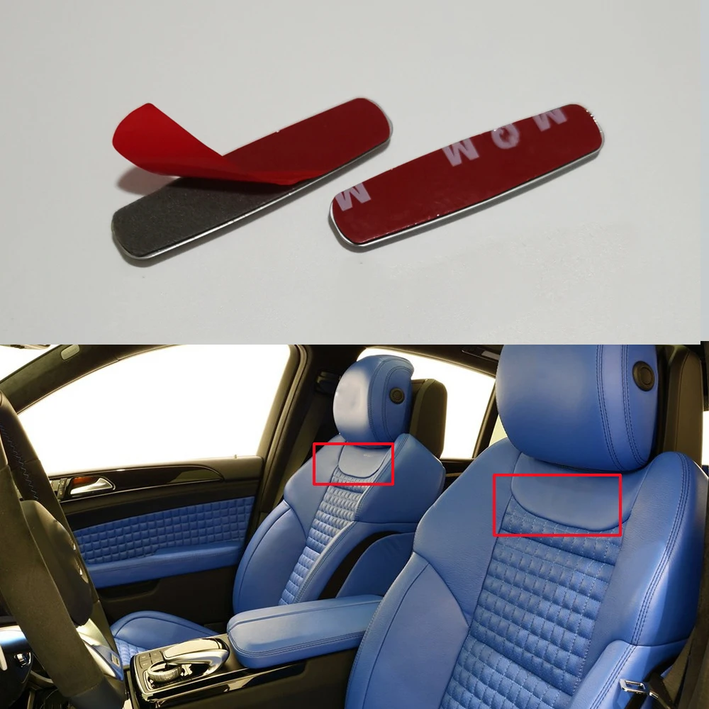 

For AMG Car Seat Sticker AMG Interior Sticker For Mercedes Benz W212 W213 W176 W168 W205 W177 W221 X253 2pcs Mercedes Sticker