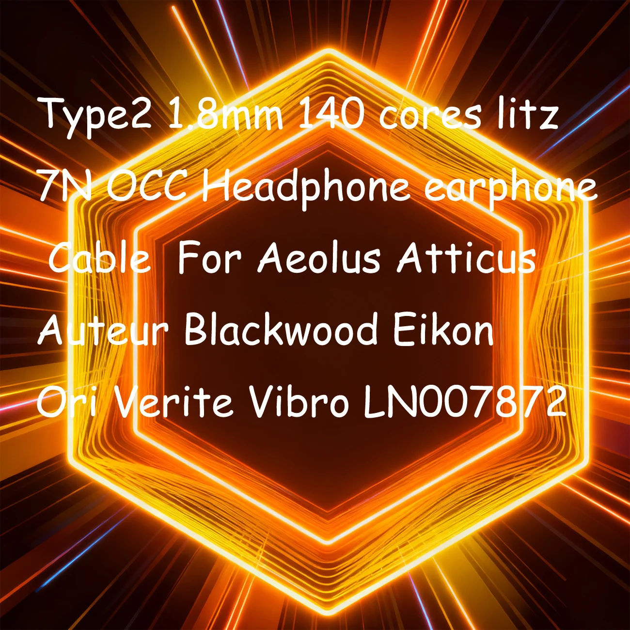 Фото Кабель для наушников Type2 1,8 мм, 140 жил, 7N OCC, для Aeolus Atticus Auteur Blackwood Eikon Ori Verite Vibro LN007872 №2