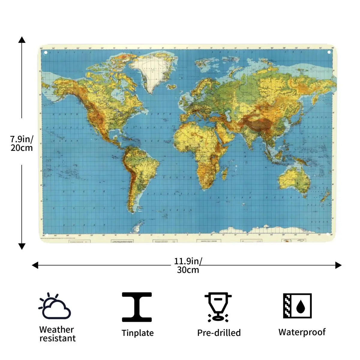 Металлическая карта мира 1947 года