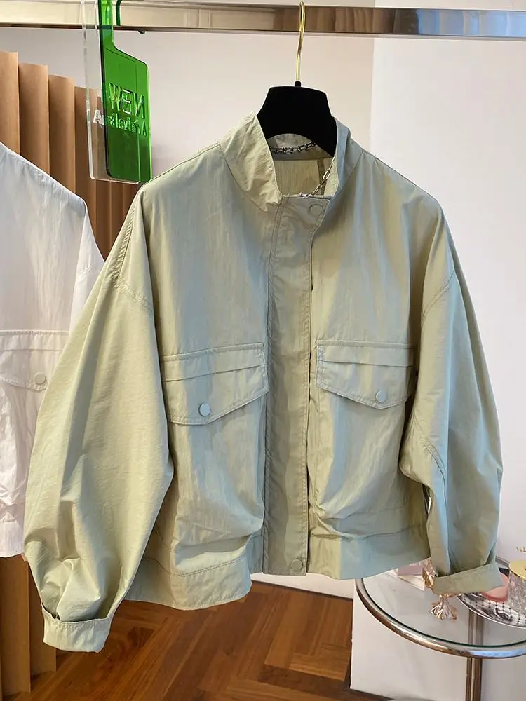 

Весна-Осень 2023, стильное свободное женское повседневное пальто с карманами, женский летний простой модный Рабочий Топ