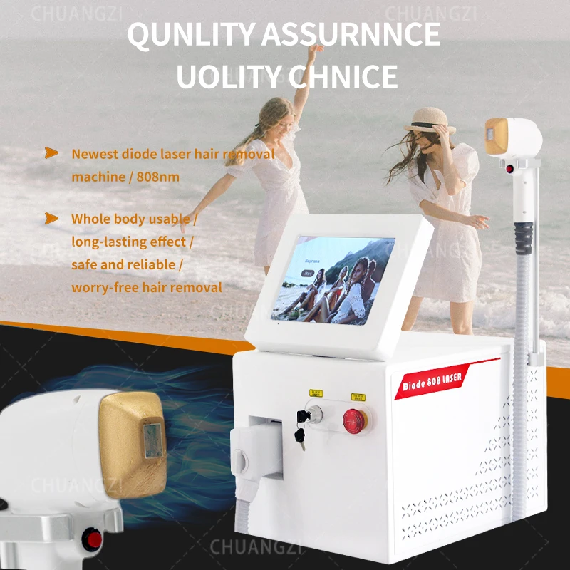 

2000W Diode Ice Laser Hair Removal Machine for Woman Permanent 3 Wavelength 808 1064 755nm 2022 Best Painless Skin Care Device