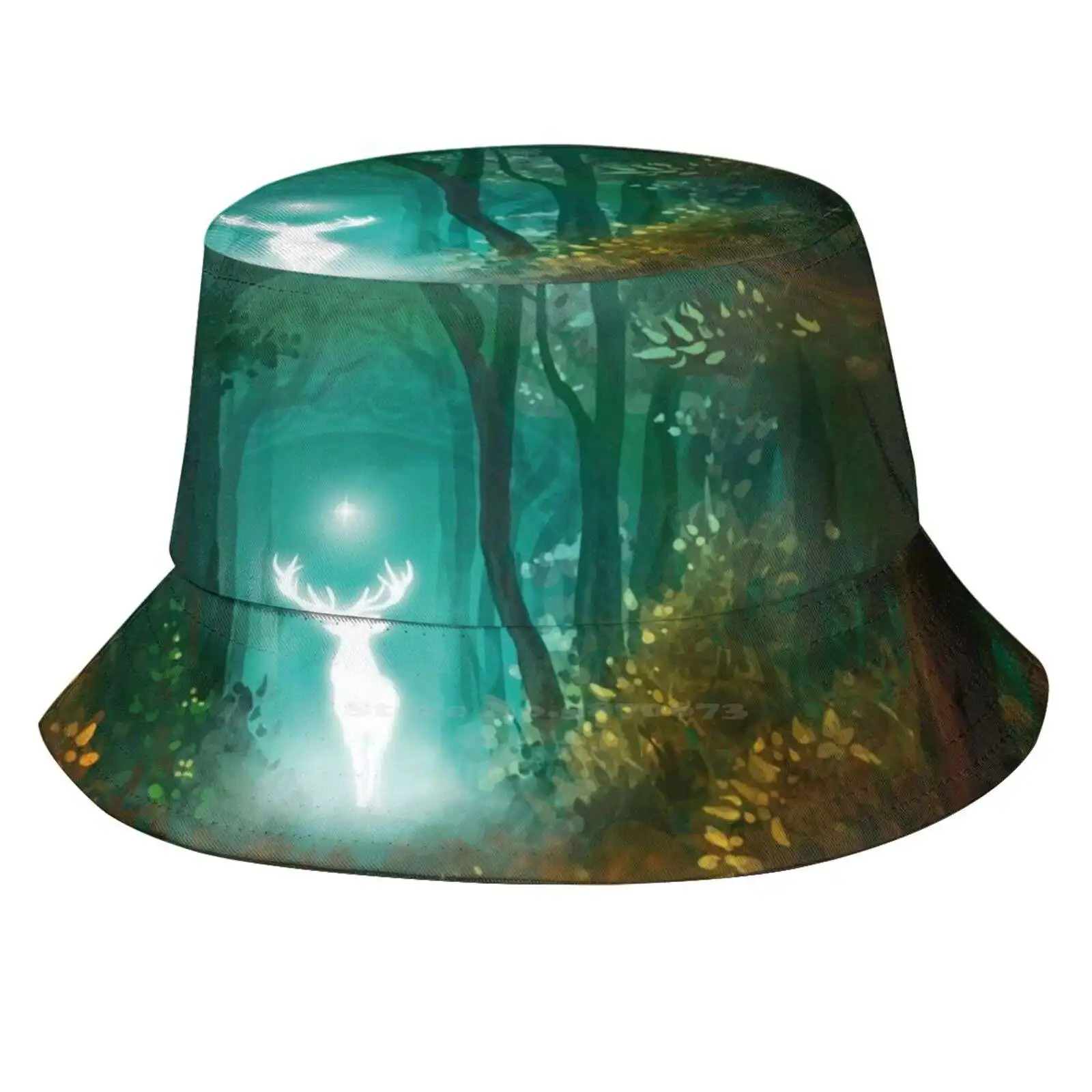 Белые шляпы унисекс для рыбаков шляпы-ведра волшебные белого оленя языческий лес