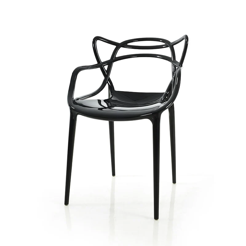 Стул прозрачный высокий для гостиной дизайнерские скандинавские обеденные