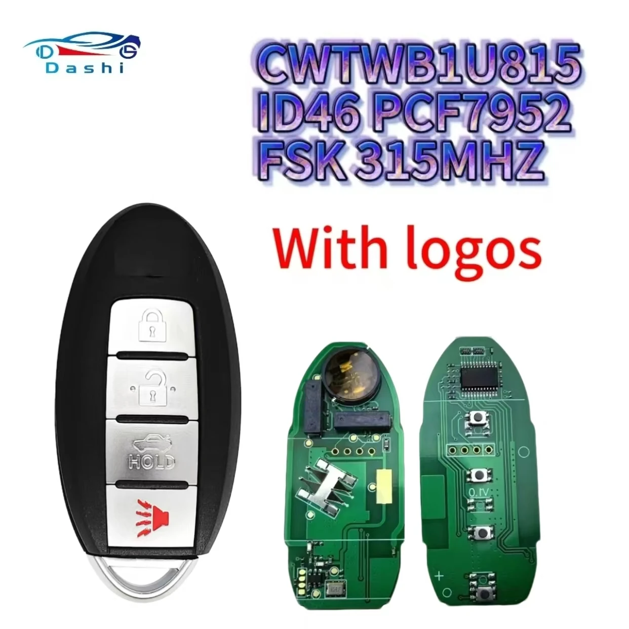 Фото Da Shi 4BTN дистанционный смарт-ключ без ключа для Nissan Sunny Teana Sylphy Sentra Versa 315 МГц ID46-pcf7952A TWB1U815 №3