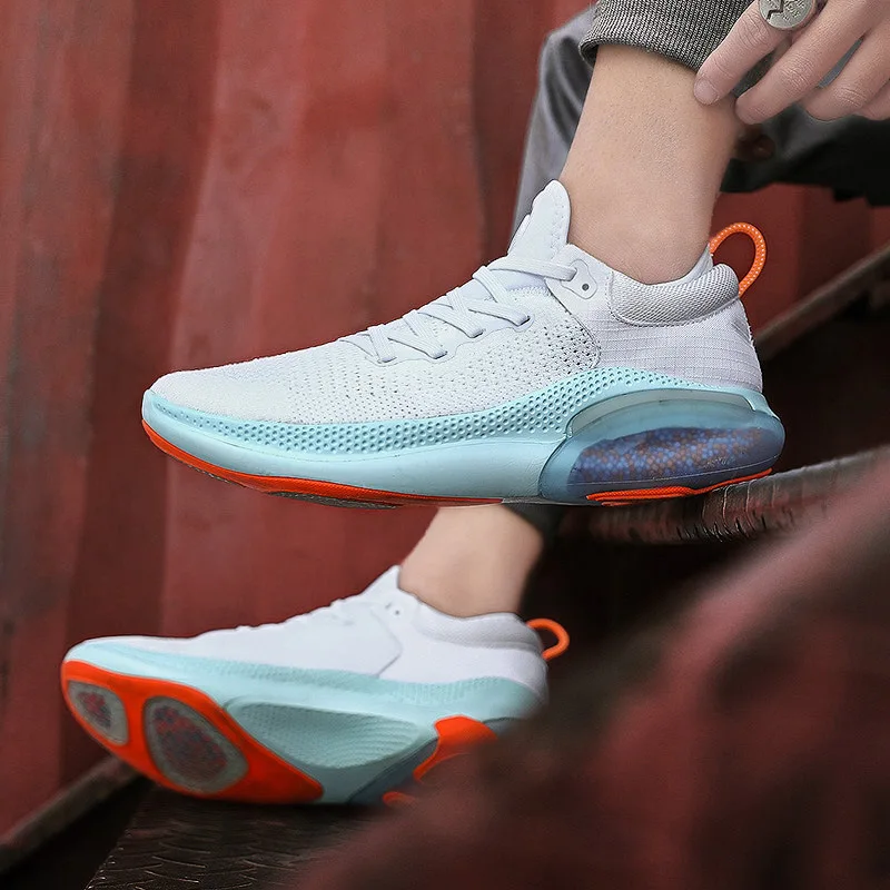 New Men Women Sneakers Running Shoes Outdoor Sports Shoes Unisex 3D Fishbone Lock System Breathable Knitting Upper Walking Shoes