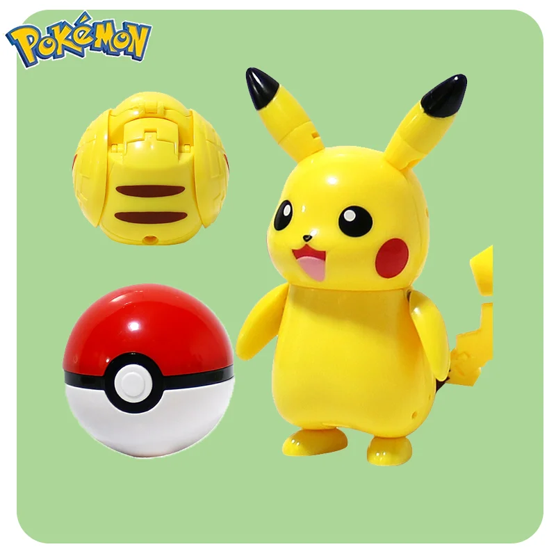

Pokemon Anime Action Figure Pikachu Lucario Charizard Pocket Monster Pokeball Deformation Figur Toys For Children Gifts.