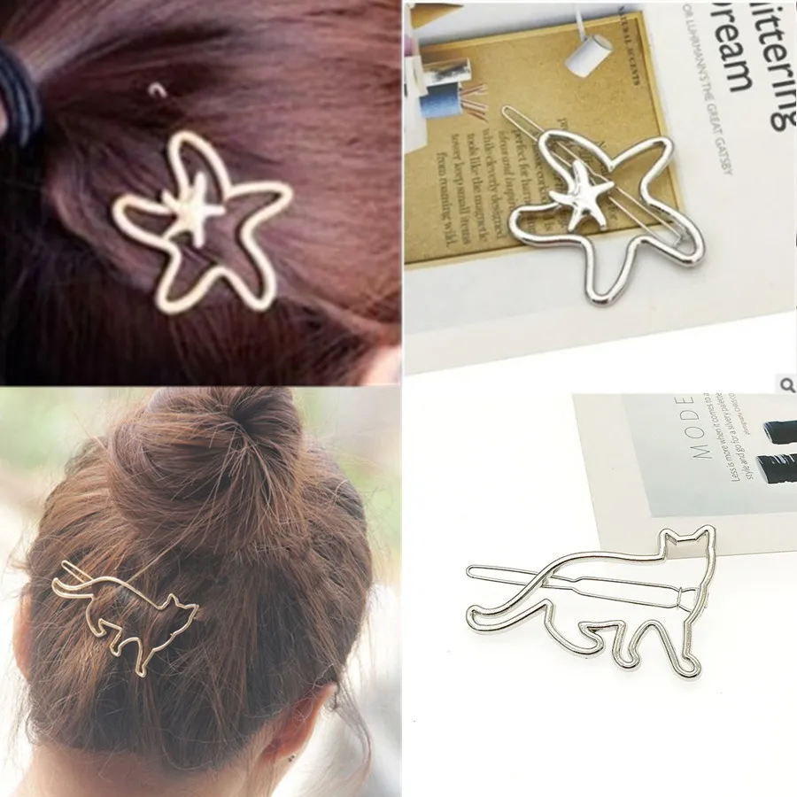 

Golden Starfish Metal Hair Clip Hairband Comb Bobby Pin Barrette Hairpin Headdress Accessories Beauty Styling Tools New Arrival