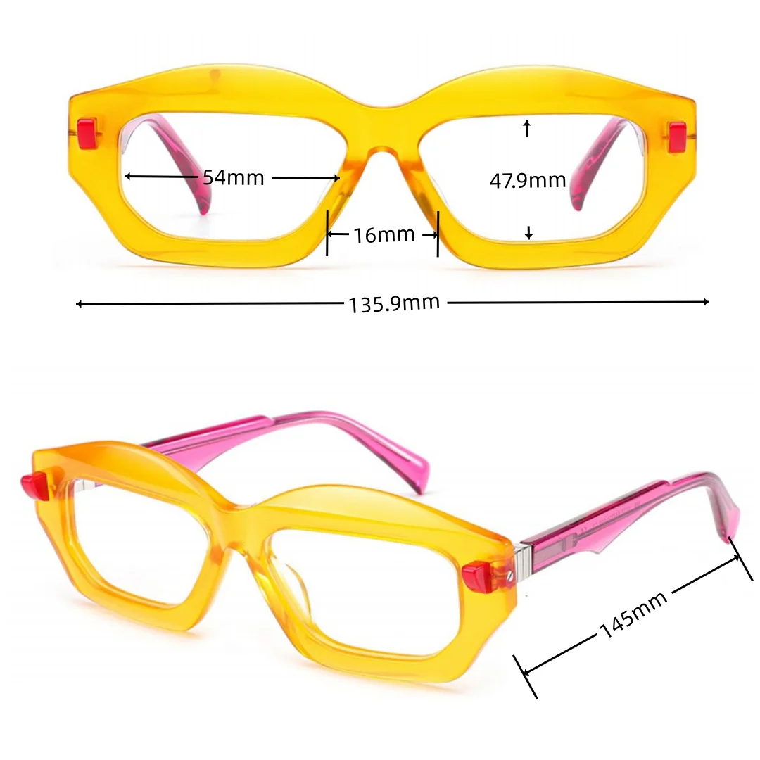 Оправа для очков в ретро стиле мужчин и женщин квадратные ацетатные оптические