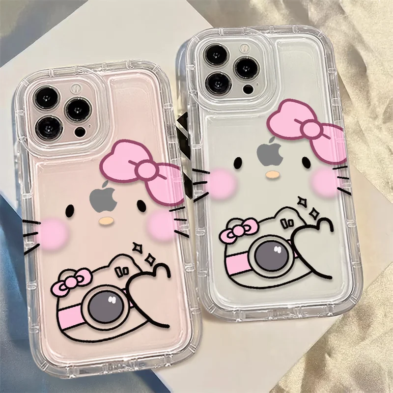 Прозрачный чехол для телефона kawaii hello kitty с рисунком OPPO A15 A16 A17 A31 A53 A54 A57 A60 A74 A92 A93 A94