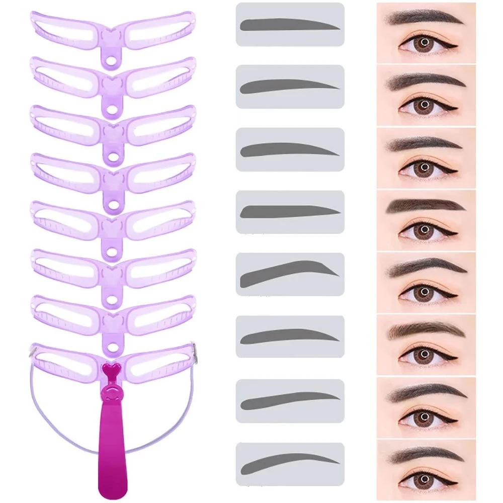 

Sdotter 8 In 1 Beginner Reusable Eyebrow Shaper Makeup Template Eyebrow Grooming Shaping Stencil Eyebrow Template Eyebrow Shapin