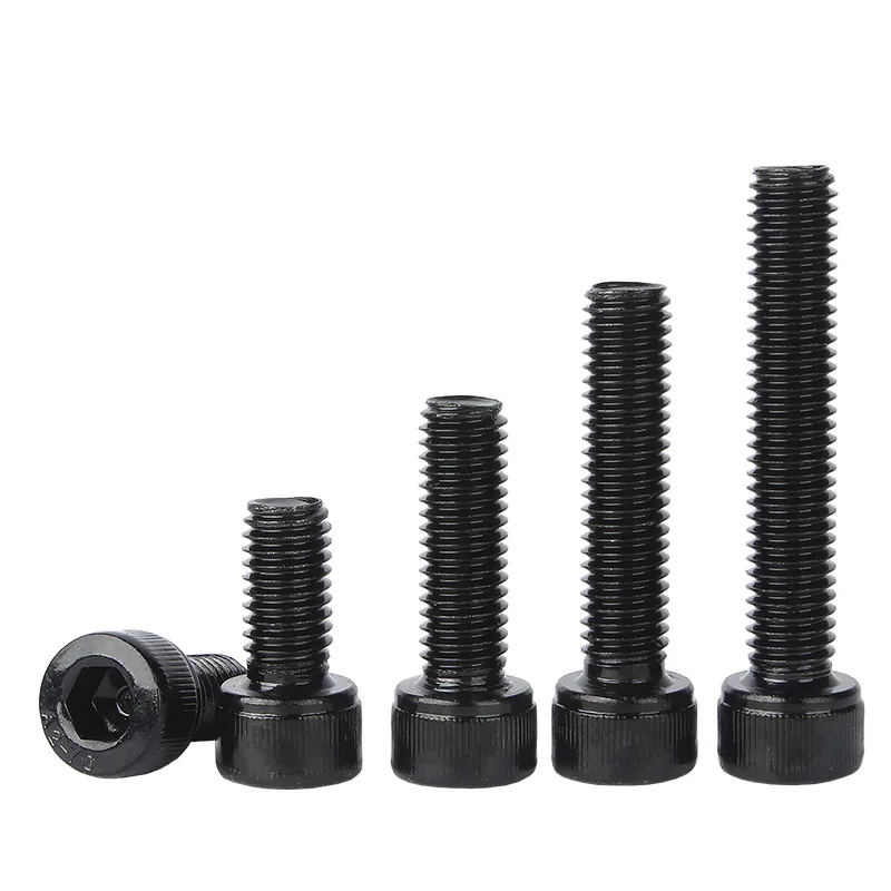 

50/20/10/4/2/1pcs M2 M2.5 M3 M4 M5 M6 M8 M10 M12 Black 304 Stainless Steel Hexagon Socket Head Cap Screws Sturdy Bolts