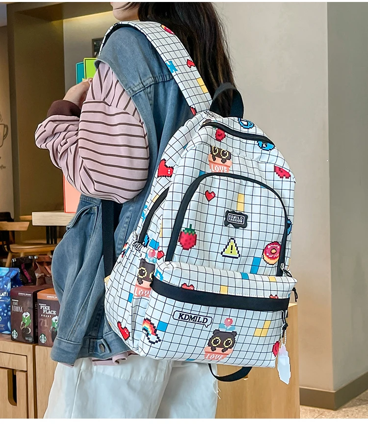 

Bookbag 2023 Fashion Trend Latest College Student Backpack Large Capacity Casual Backpack Cute Middle School Student Backpack