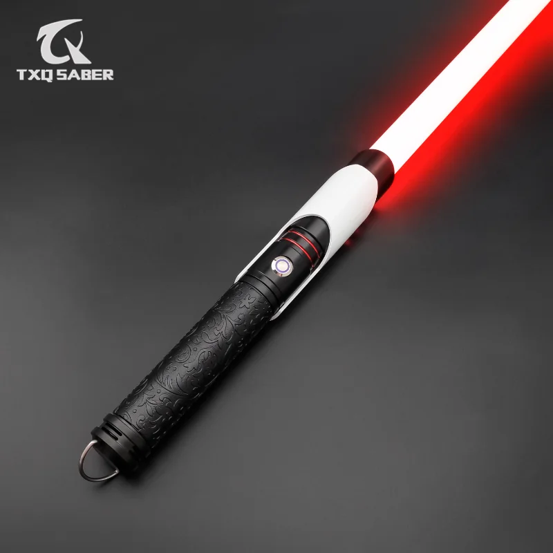 

TXQSABER Neo Pixel Heavy Dueling Lightsaber RGB Laser Sword Metal Hilt Smooth Swing Blaster Cosplay Jedi Luminous Kids Toys