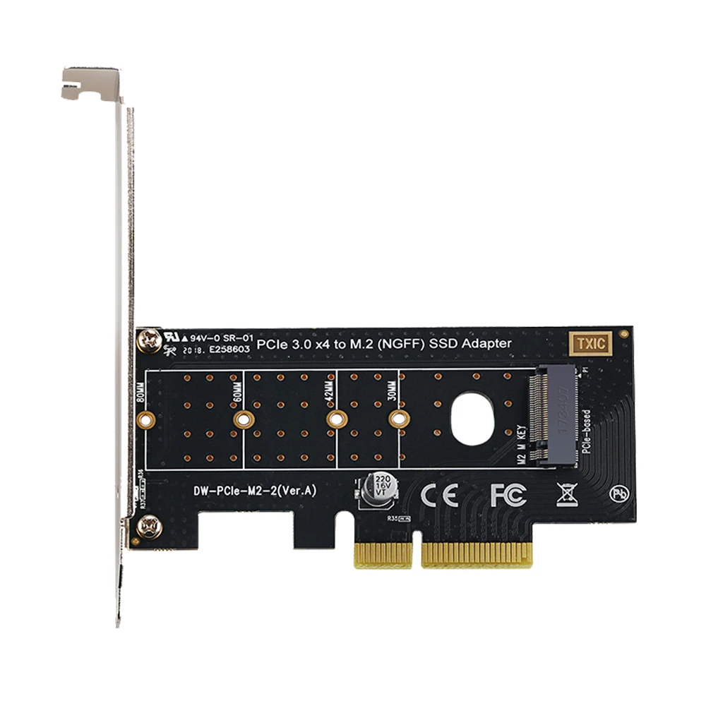 

Адаптер NVME SSD M2 PCIE адаптер PCIE на M2 адаптер M.2 NVME SSD к PCI Express X4 переходник для карты M Key для 2230-2280 M2 SSD