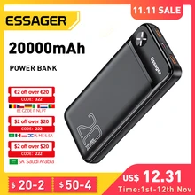 Essager Power Bank 20000mAh External Battery Pack 20000 mAh Powerbank PD 20W Fast Charging Portable Charger For iPhone Poverbank