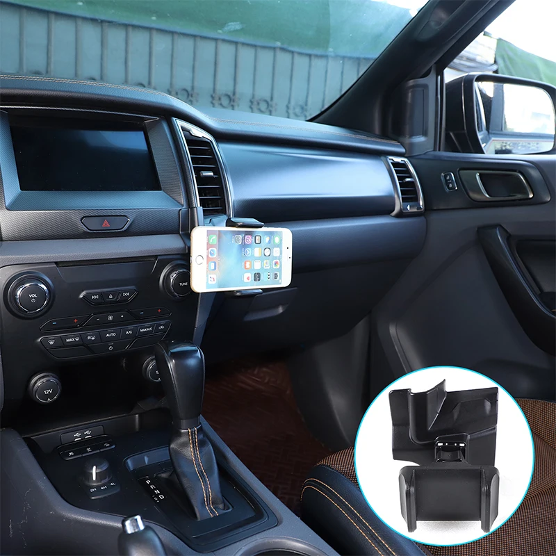 Для Ford Ranger Wiltrak 2015-2021 ABS черный Автомобильный Центральный экран навигации ниже