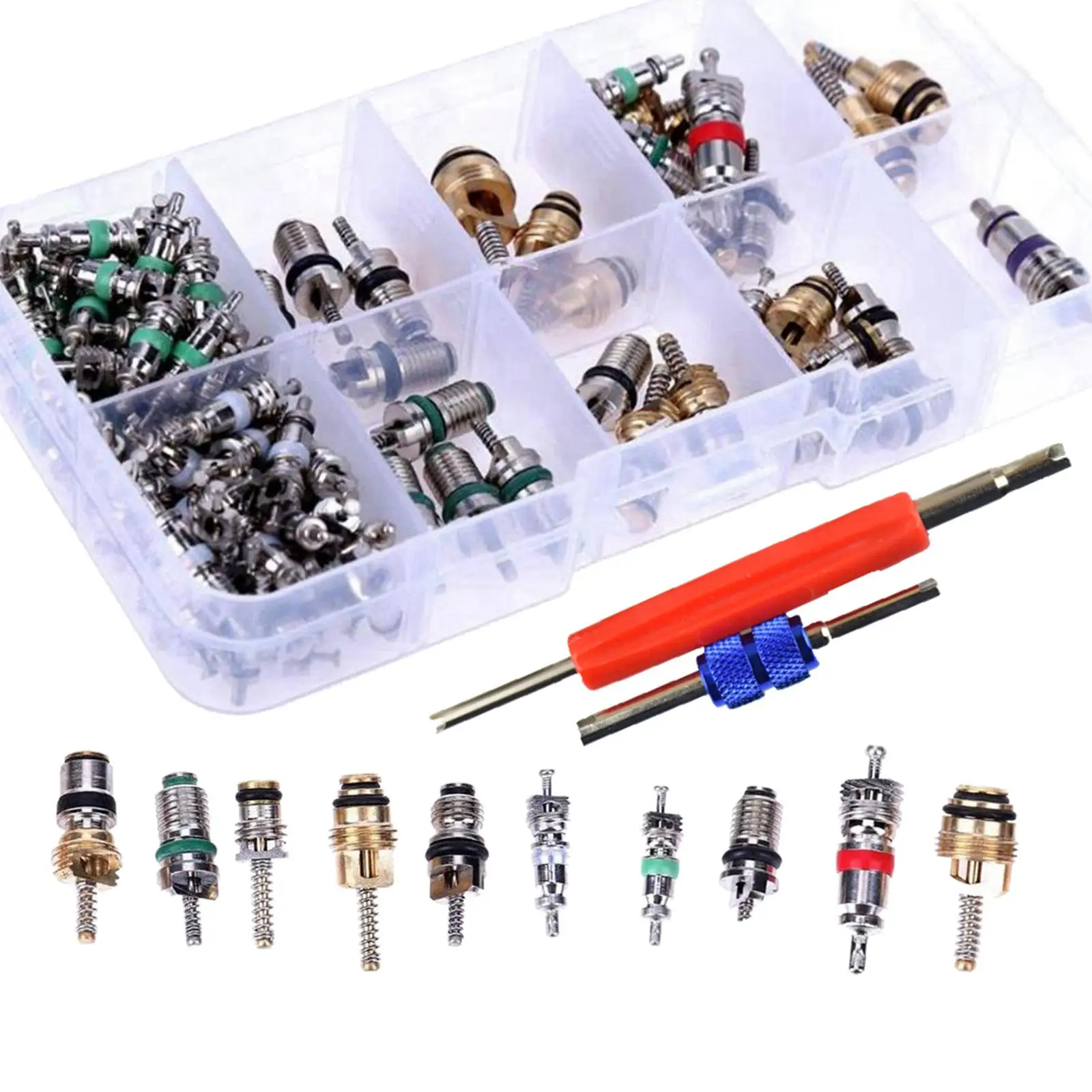 

Automotive Air Conditioning Valve Core R134A 102Pcs Assortment Professional