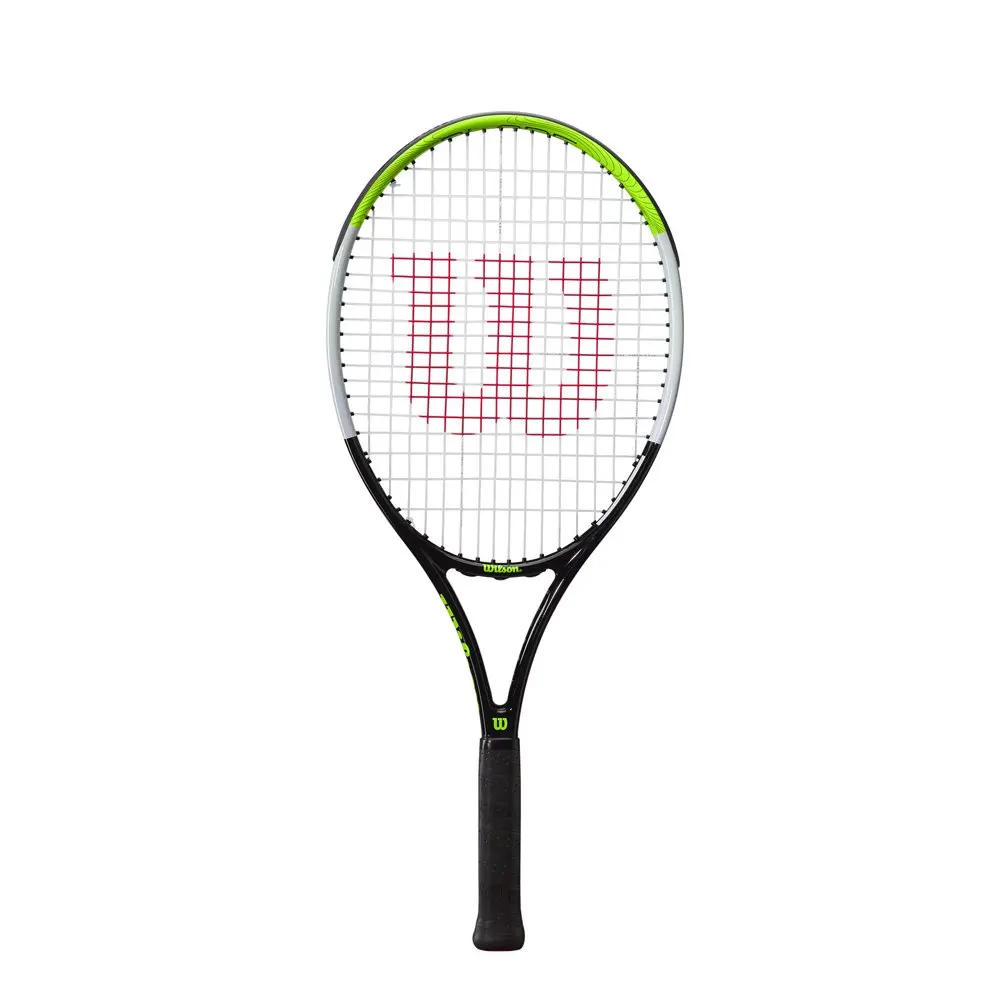 Blade Feel 25 Junior Tennis Racket - Green & Black (Ages 9-10), 100 sq in, 9.1oz
