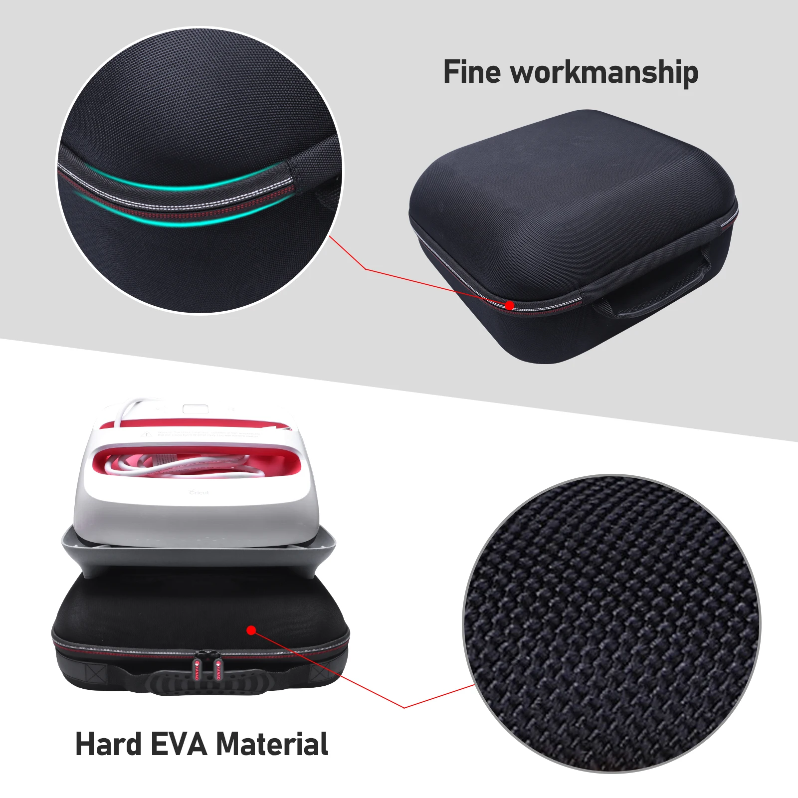Жесткий чехол XANAD для Cricut 2 12X10 RASPBERRY Easypress Портативный и удобный переноски |