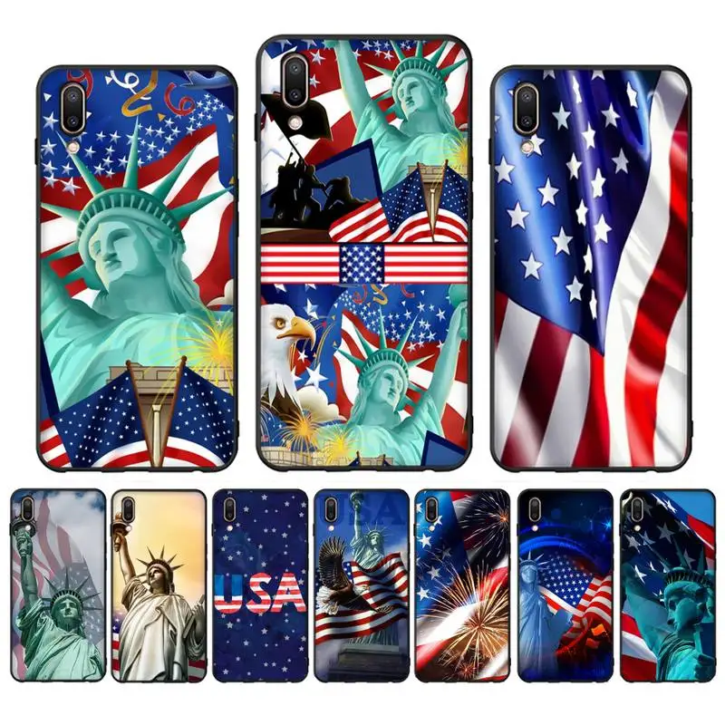 Чехол для Oppo Reno Realme C3 6Pro с американским флагом статуей свободы - купить по