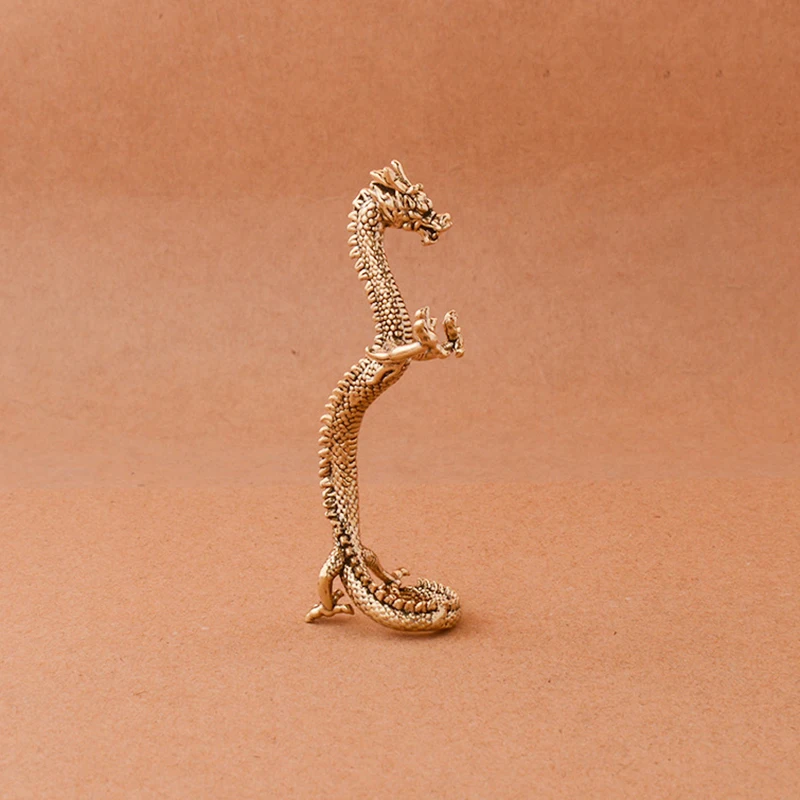 Китайский зверь статуя дракона бронзовая фигурка украшения античная медь