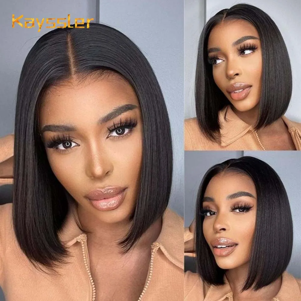

Black Synthetic Lace Wigs Bob Synthetic Lace Wig Blue Lace Wig for Women Baby Hair Heat Resistant with Natural Hairline Bob Wigs