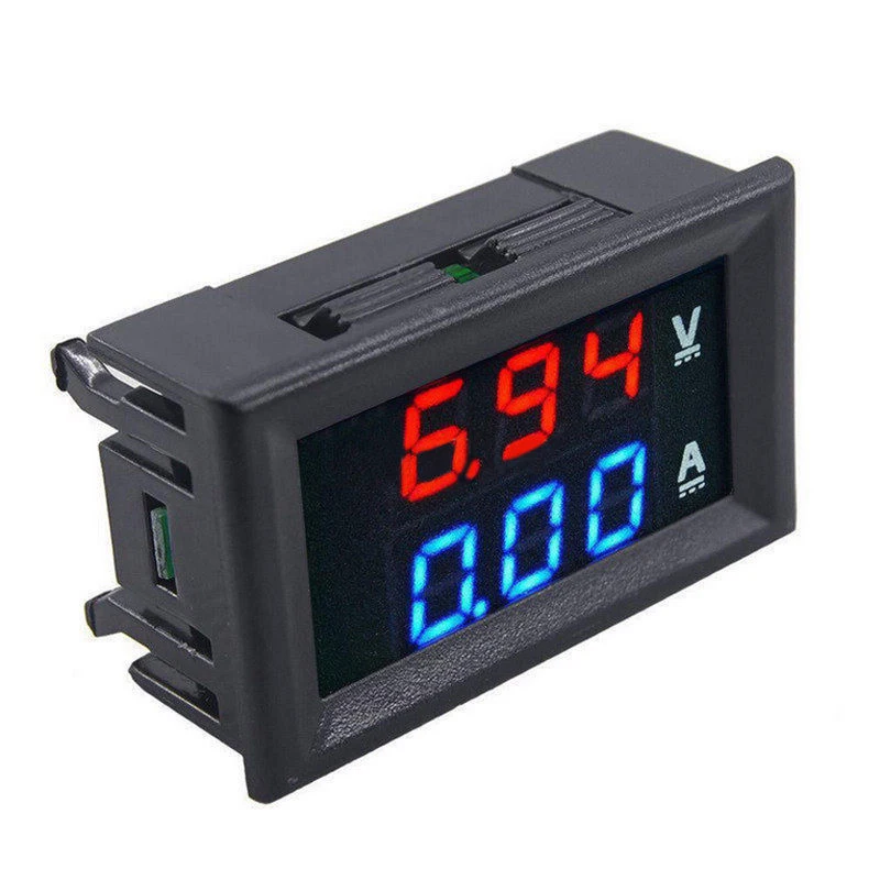 

Mini Digital Voltmeter Ammeter DC 100V 10A 50A 100A Amp Volt Voltage Current Meter Detector Tester 0.28" Dual LED Display Gauge