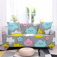 Cute Cartoon White Cloud Sofa Cover Sofa Slipcovers for Girls Gift All-Wrapped Sofa Slipcover Protector Washable Home Decoration