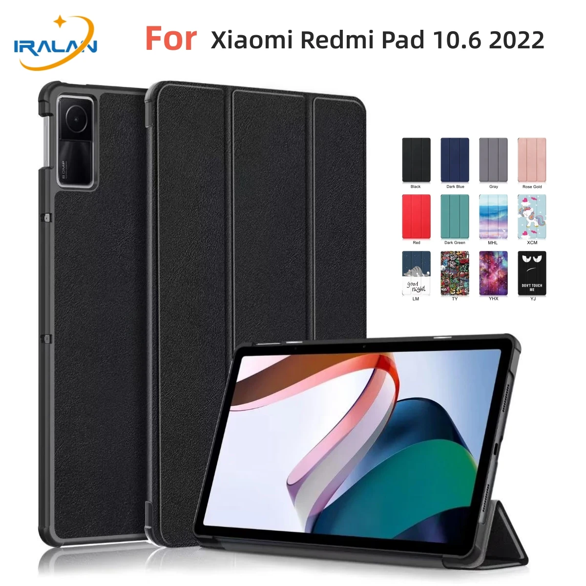 Case for Xiaomi Redmi Pad 10.6 Inch 2022 Magnetic Smart Tablet Stand Cover For Xiaomi Redmi Pad Case PU Leather Cover+Film+Pen
