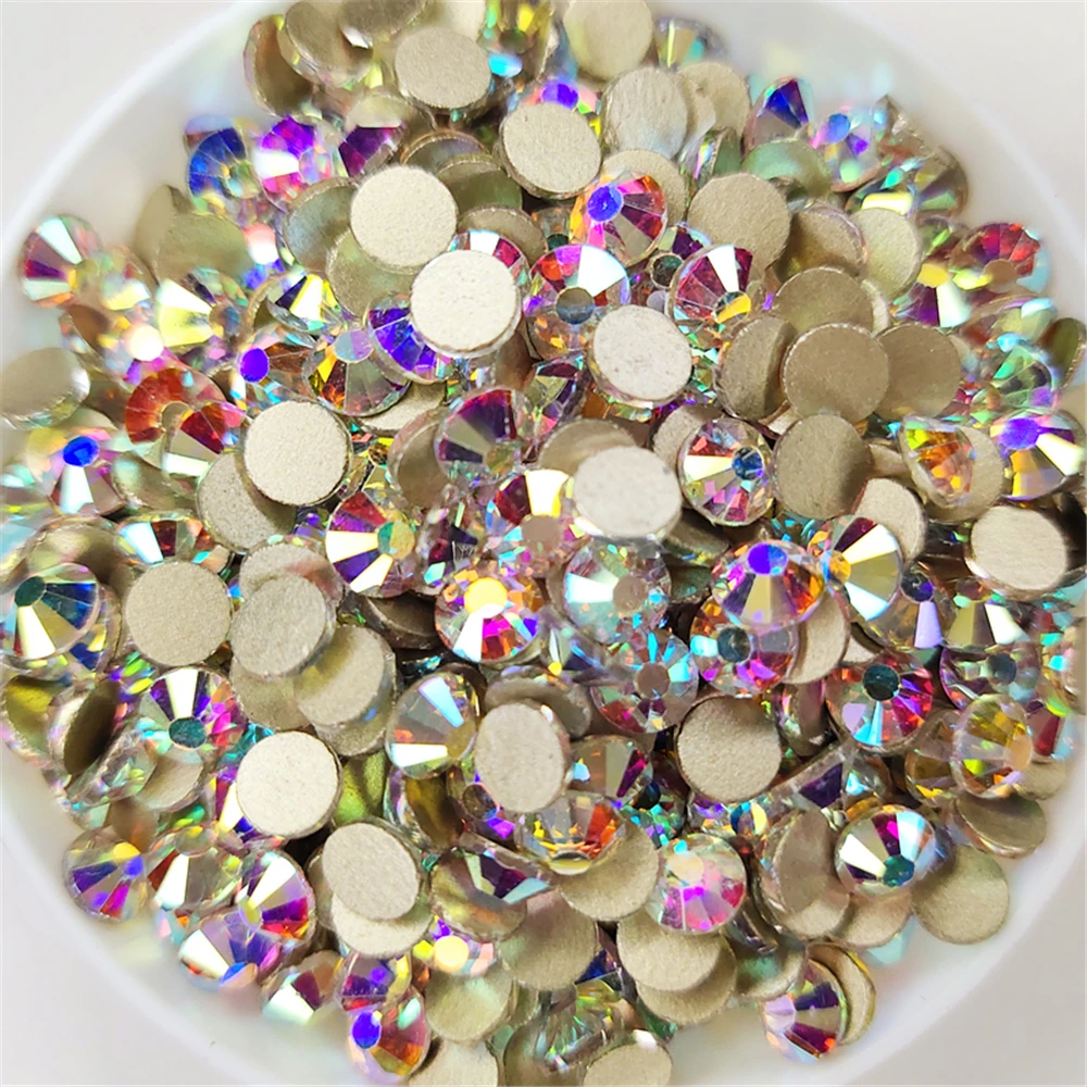 

Top Glitter Crystal AB SS3-SS40 Non Hot Fix FlatBack Sewing & Fabric Garment Nail Art Decorations nail art