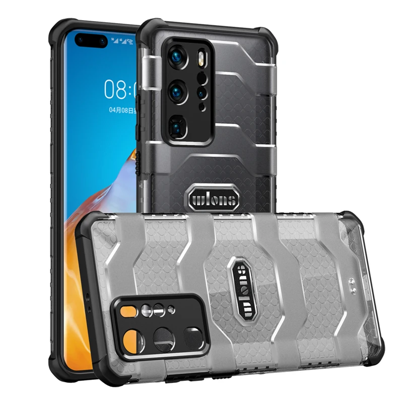 

Прочный бронированный противоударный чехол для Huawei P40 Pro + 6,58 дюйма, рамка из ТПУ, жесткий пластиковый прозрачный акриловый чехол для телефон...