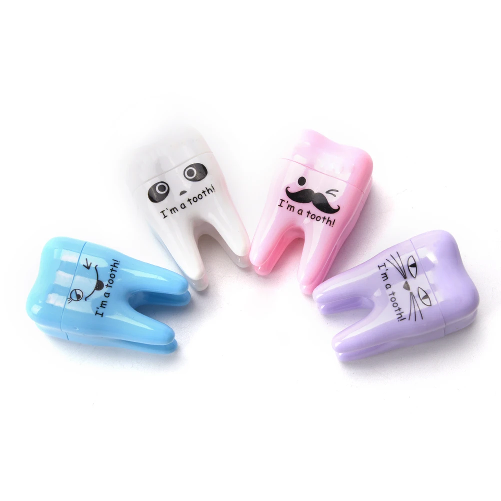 

4 шт./лот точилка для карандашей нож для студентов подарок креативная кавайная Пластиковая форма зубов канцелярские принадлежности 4 цвета ...