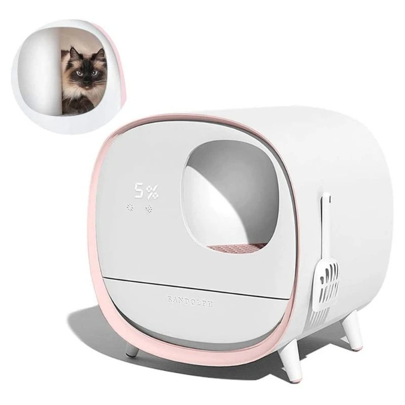 

Intelligent Cat Toilet Box Deodorant Toilet Training Kit Smart Automatic Self Cleaning Fully EnClosed Pet Liiter Bedpan