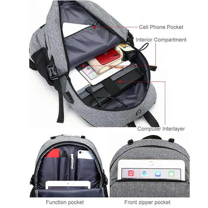 Men's Sports Gym Bag USB Basketball Backpack Outdoor Travel Sports Shoulder Rucksack Waterproof Fitness Net Ball Bags XA414WA